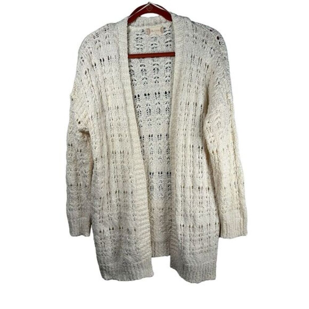 Altar'd State‎ Open Cardigan Sweater Medium Festival Cream Open Knit